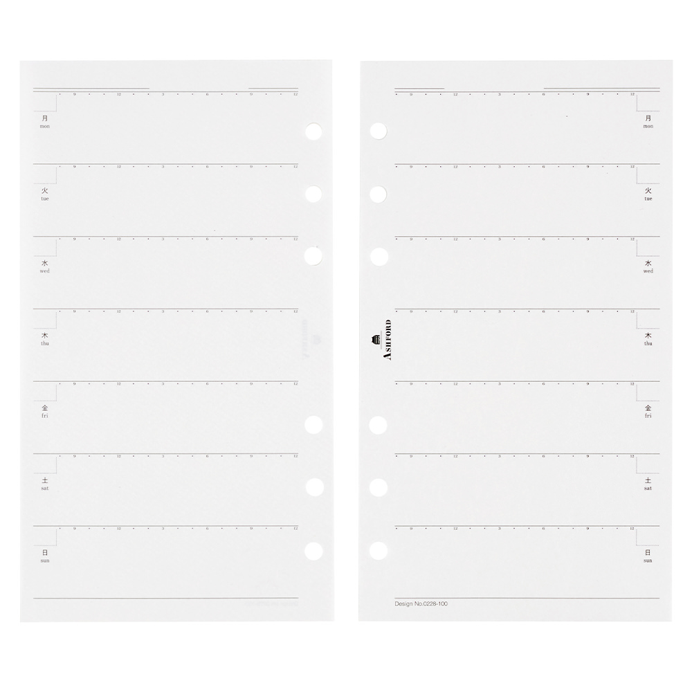 日付無週間ダイアリー(見開き2週間式) BIBLE[0228] リフィル ASHFORD