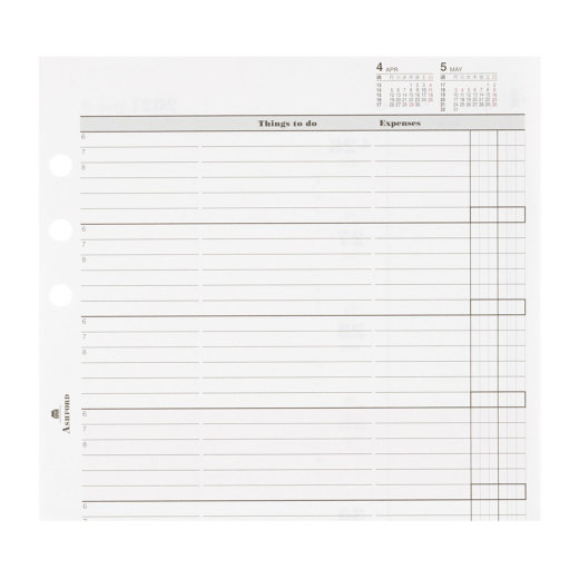 週間ダイアリー(レフト式)A5［0463］ リフィル ASHFORD