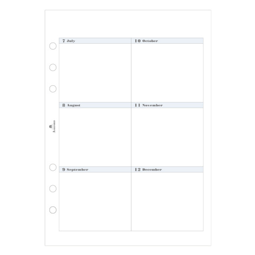 週間ダイアリー(ホリゾンタル式)A5［0473］ リフィル ASHFORD