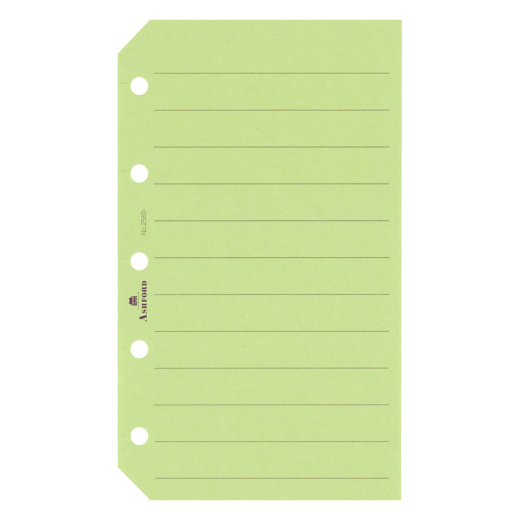 カラーメモリーフ スリット入 8mm罫 M5【2560】全5色 手帳の中身