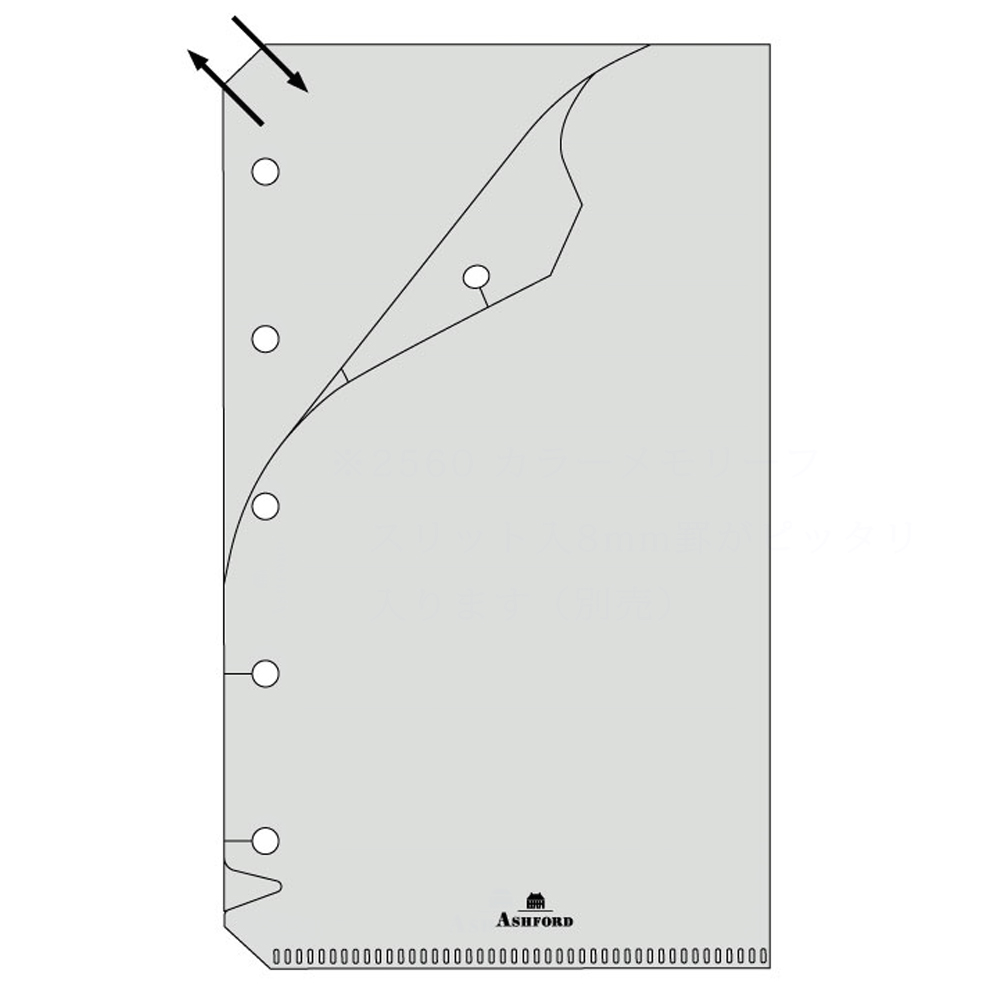 ファイルケース MICRO5【2564】 手帳の中身 ASHFORD