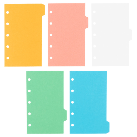 カラーインデックス ライトカラーサイド5段 MICRO5 [2586] 手帳