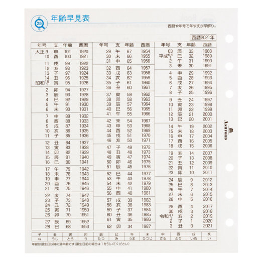 週間ダイアリー(縦式)HB×WA5［6405］ リフィル ASHFORD